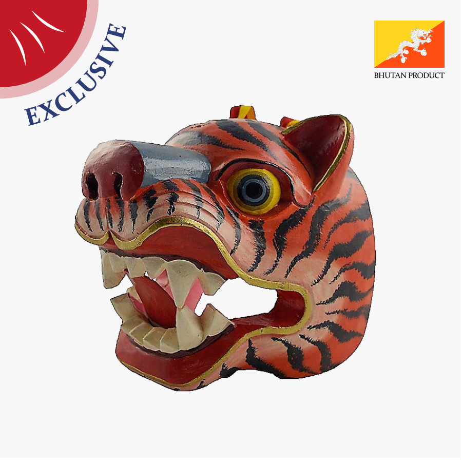 Four Auspicious Animals Sawdust Mask - Shop Organic Produce from Bhutan Four Auspicious Animals Sawdust Mask - Shop Organic Produce from Bhutan