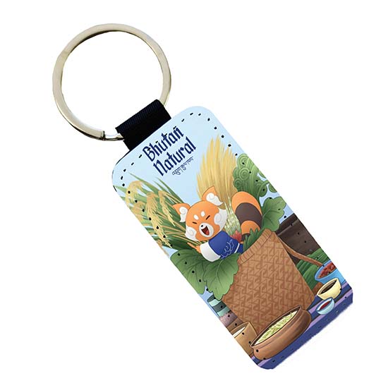 Picture of Bhutan Leather Keychain Red Panda