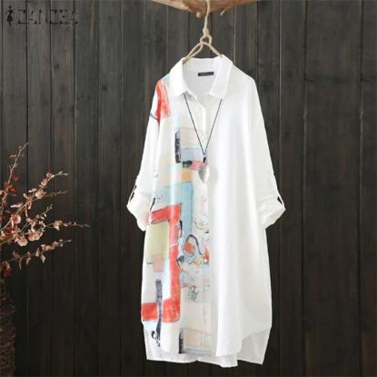 Picture of Kaftan Floral Long Sleeve Blouse